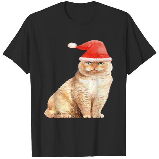 Discover Yellow Cat red hat T-shirt
