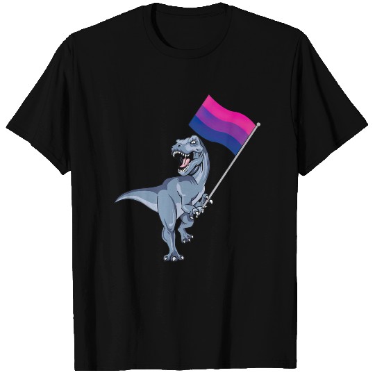 Bisexual Flag Dinosaur Bi Pride LGBT Nonbinary Gay T-shirt