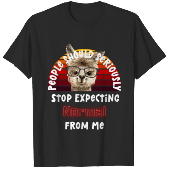 Discover Not normal, funny and sarcastic llama design. T-shirt