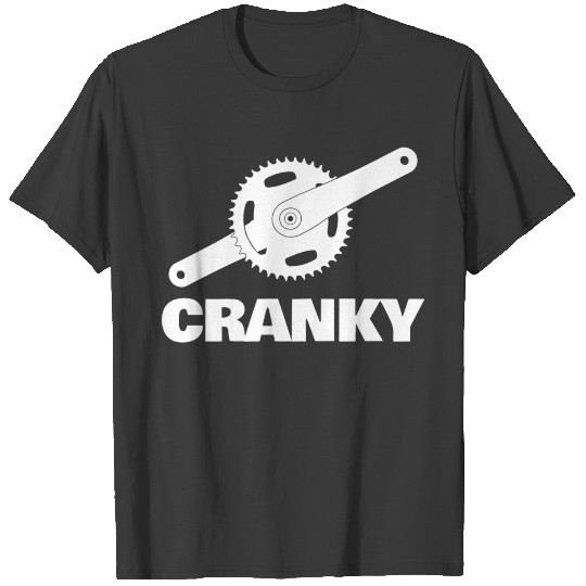 Cranky funny Bicycle Lover pun with Bicycle Crank T-shirt