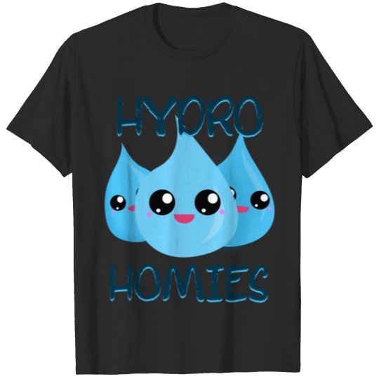 Discover Hydro Homies Hydration Stay Hydrated Water Cute Fu T-shirt