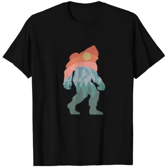 Bigfoot in Yosemite Half Dome Sunset T-shirt