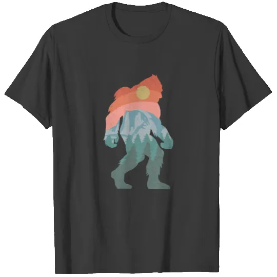 Bigfoot in Yosemite Half Dome Sunset T-shirt