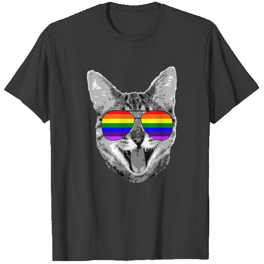 Funny Cat Lover LGBT Lesbian Gay Pride Diversity T-shirt