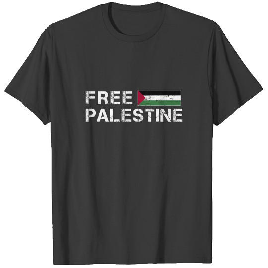 Free Palestine Gaza Flag Arabic T-shirt