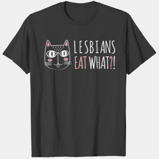 Funny LGBT Pride Gift for Women Men Lesbians Eat T-shirt