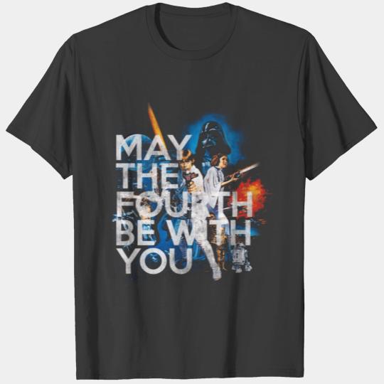 STARs May The Fourth Be With You Vintage Movie Pos T-shirt
