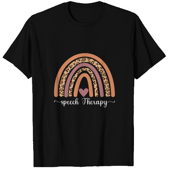 Speech Therapy Leopard Rainbow T-shirt