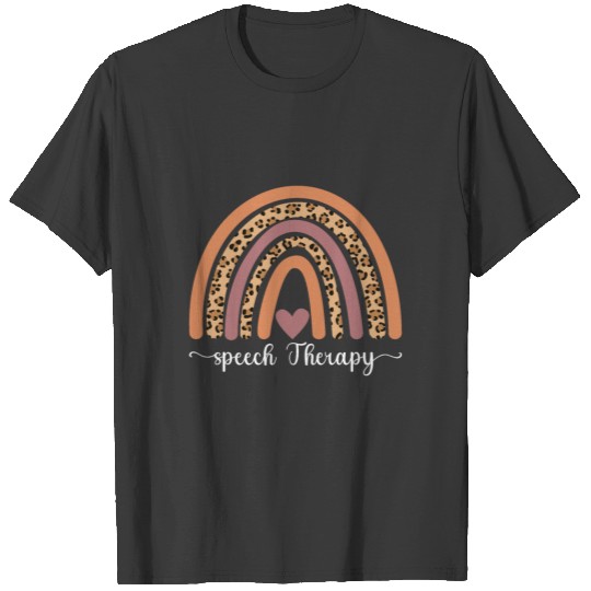 Speech Therapy Leopard Rainbow T-shirt