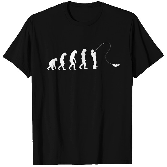 Darwin Evolution Great Ape Man Fishing Angler T-shirt