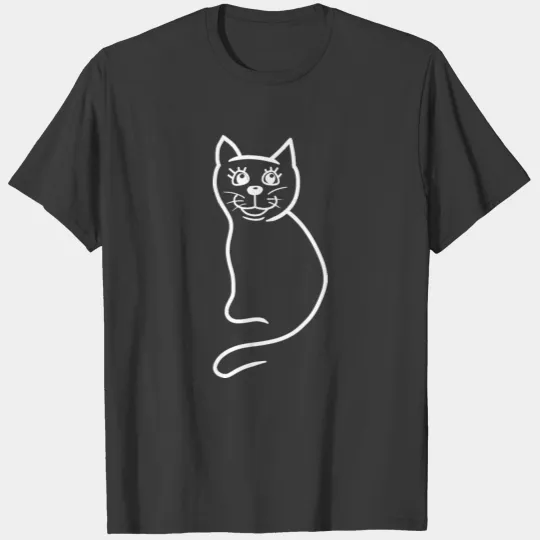 Cat Pets Kids Silhouette Wild cat Miau T-shirt
