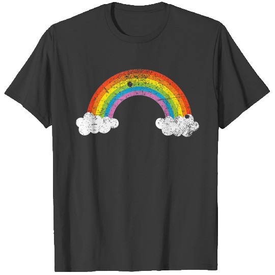 Rainbow Vintage Retro 80s Style Gay Pride Gift T T-shirt