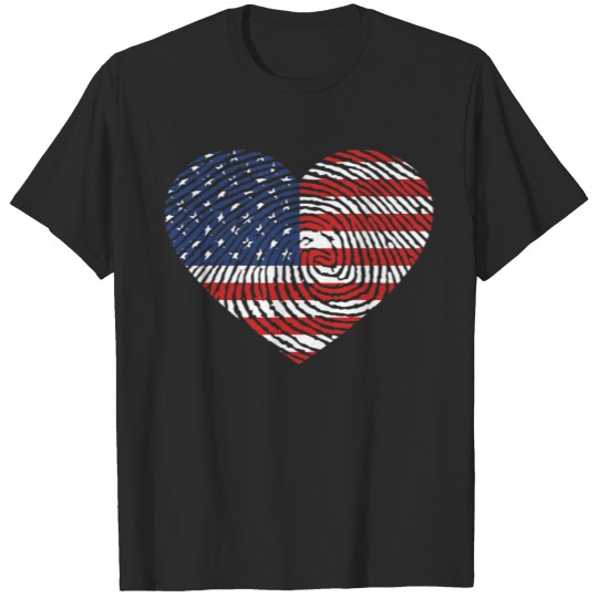 Discover 4th Of July I Love America American Heart Gift T-shirt