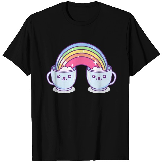 rainbow Cups style kawaii T-shirt