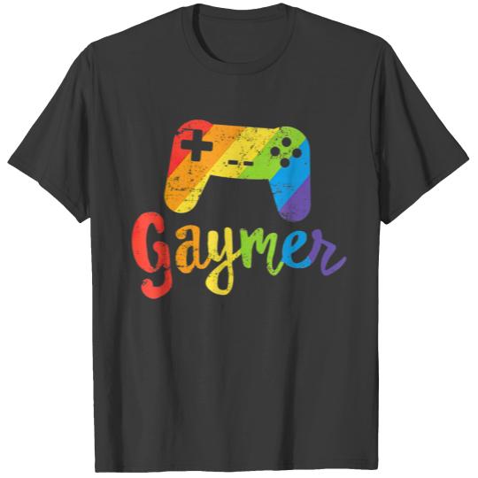 Gaymer LGBT Pride Gay Gamer Rainbow Controller T T-shirt