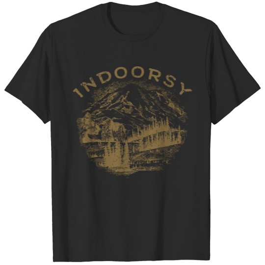 Discover Indoorsy Mountain Camping Hiking png T-shirt