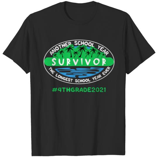 Discover 4th Grade 2021 Another School Year Survivor The T-shirt