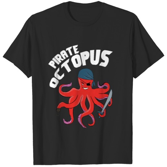 Discover Pirate Octopus kawaii T-shirt