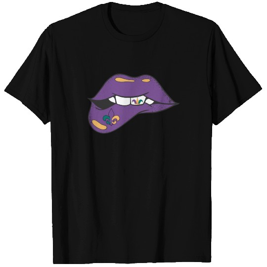 Mardi Gras Carnival Costume Lips T-shirt