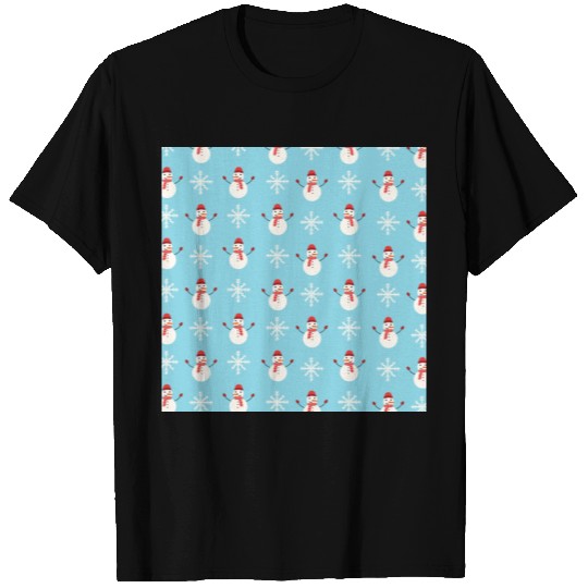 Christmas Pattern - Snowman Winter Holiday Xmas T-shirt