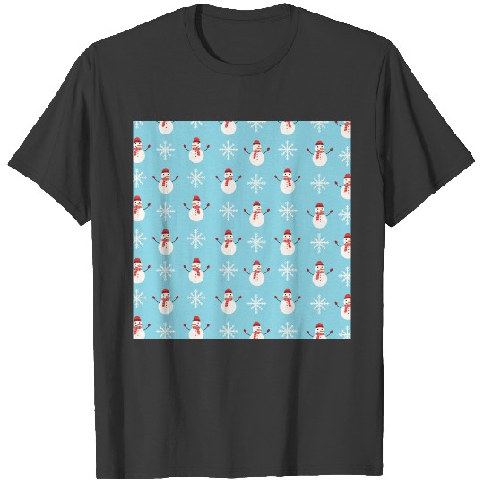 Christmas Pattern - Snowman Winter Holiday Xmas T-shirt
