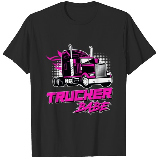 Discover Trucker Babe Truck Driver Truck Driver Gift T-shirt