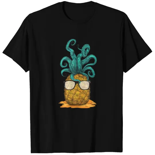 Hawaiian Octopus Pineapple Aloha Beach Hawaii T-shirt