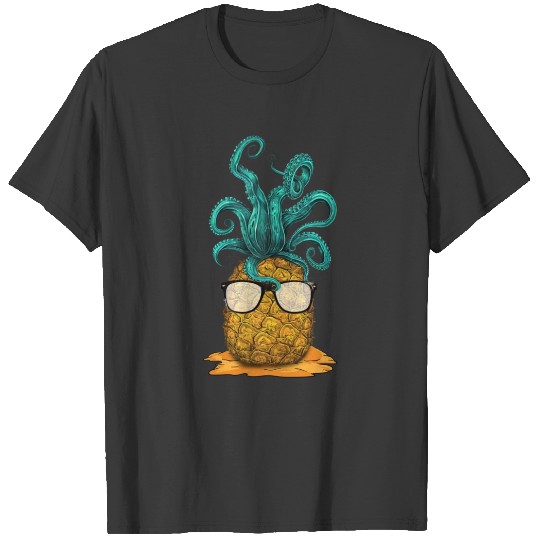 Hawaiian Octopus Pineapple Aloha Beach Hawaii T-shirt