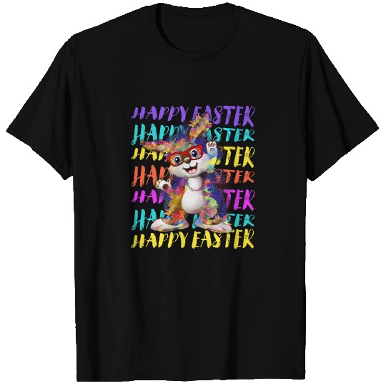 Happy Easter Day Bunny Glasses Cute Rabbit T-shirt