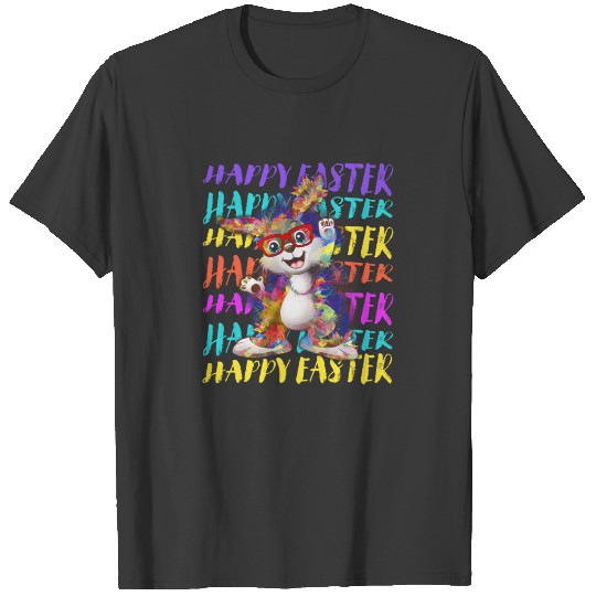 Happy Easter Day Bunny Glasses Cute Rabbit T-shirt