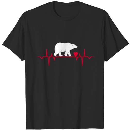 Discover polar bear icebear heartbeat heartbeat ice north T-shirt