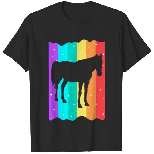 Discover horse Rainbow Heart pride Gay Horse Rider T-shirt