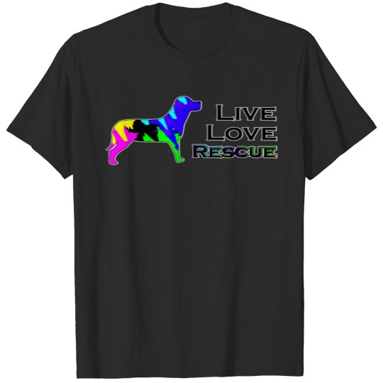 Discover Live Love Rescue Dog Cat Pet Animal Adoption Shelt T-shirt