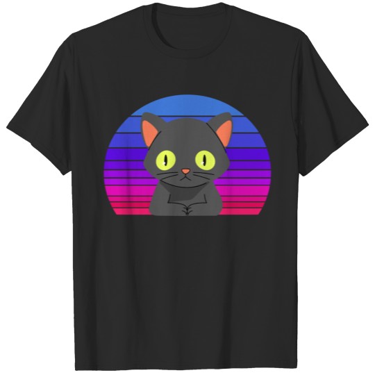 Discover Black Cat Sunset T-shirt
