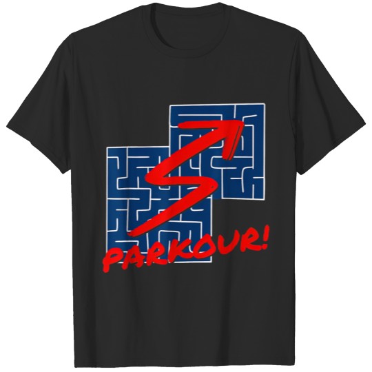 Discover Maze Parkour Shortcut Running Leaping Jumping T-shirt