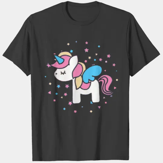 Unicorn Off Shoulder Logo Funny T-shirt