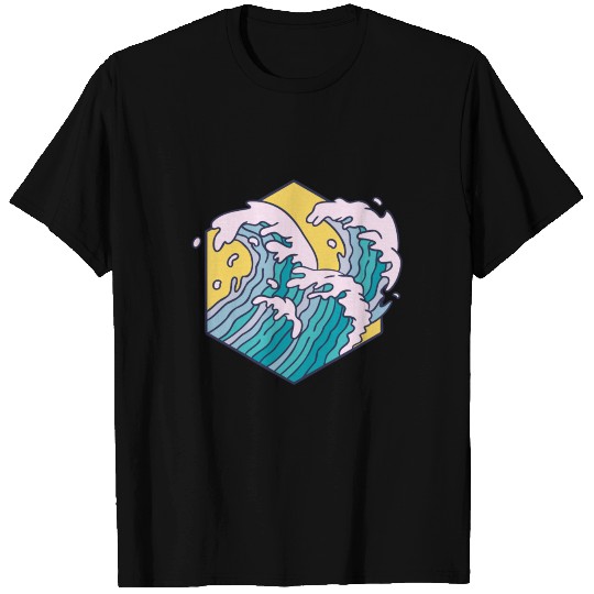 GEOMETRIC OCEAN WAVES T-shirt
