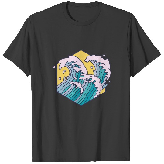 GEOMETRIC OCEAN WAVES T-shirt
