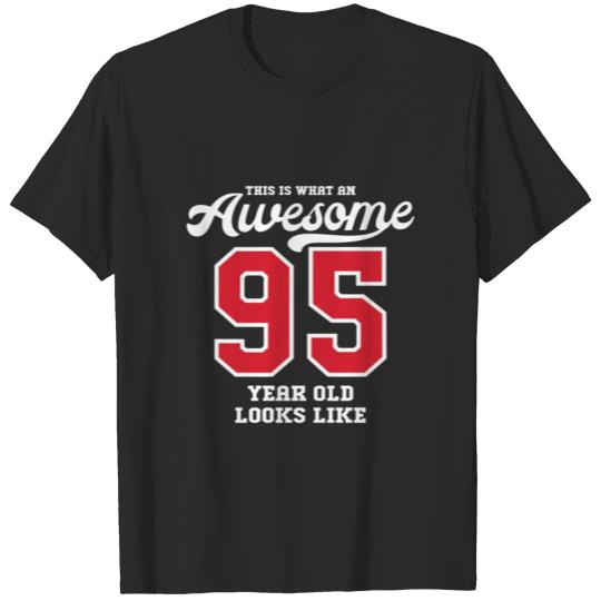 Discover 95Th Birthday Gift Awesome 95 Year Old T-shirt