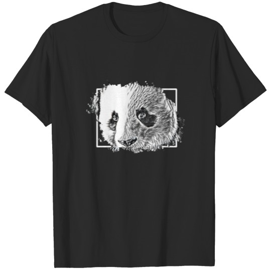 Discover Panda Black White In The Frame Gift T-shirt