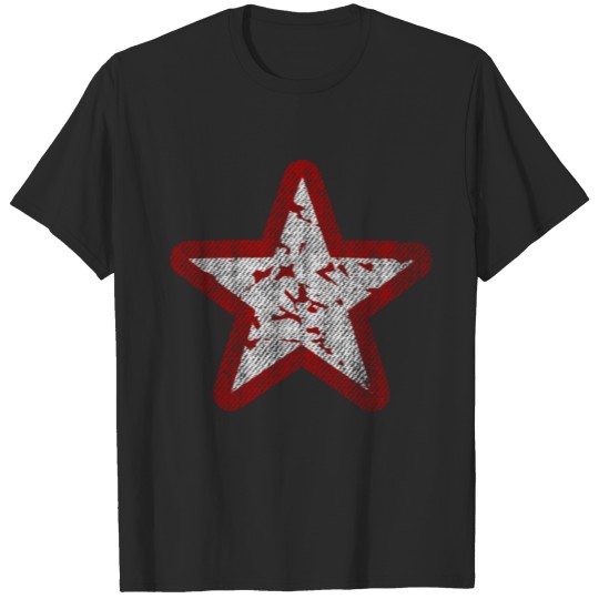Discover red star vintage used-look T-shirt