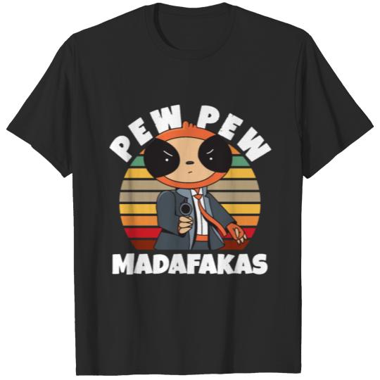 Pew Pew Madafakas Funny Cat Crazy Cat T-shirt
