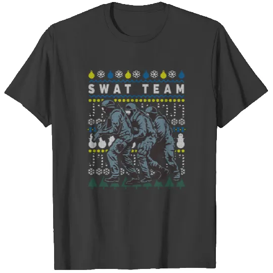 Police Swat Team Ugly Christmas T-shirt