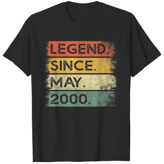 Discover Legend Since May 2000 21st Birthday Gifts 21 Years T-shirt