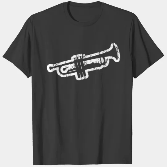 Grunge Used Look Trumpet Musician Motif T-shirt
