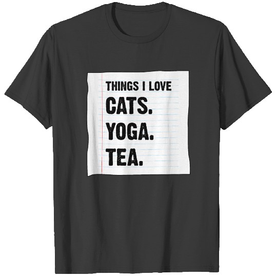 Cats Yoga Tea T-shirt