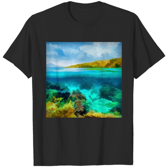 Discover Summer Neck Gator Water Landscape T-shirt