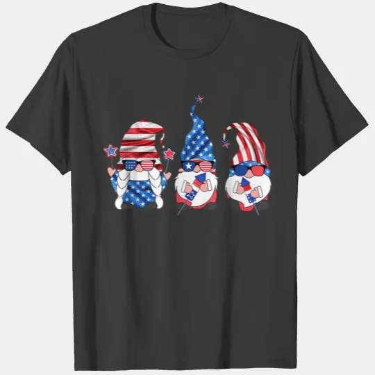 4th Of July American Gnomes Sunglasses Women Men T-shirt