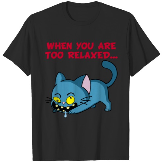 Discover Relaxed manga cat T-shirt