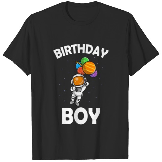 Discover Birthday boy cosmonaut rockets universe space T-shirt